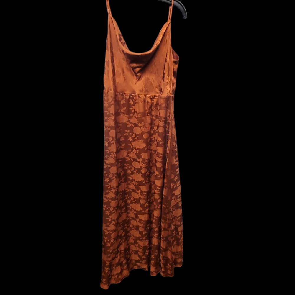 Lulu's Rust Floral Maxi Skirt